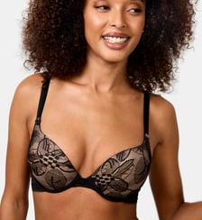Soutien-gorge push-up Songe avec armatures Noir Maison Lejaby