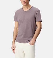 T-shirt encolure V coton bio flammé Ikks