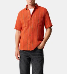 Chemise rayure droite en coton tricot Point Break Rodd & Gunn