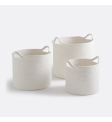 Lot de 3 paniers ronds avec anses La Redoute Interieurs