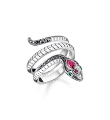 Bague serpent pierres noires Thomas Sabo