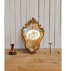Miroir en résine doré Georges N°1525 - Produit chiné Debongout