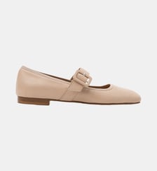 Moki - Ballerines En Cuir Nappa Nude - Sacchetto Parallèle
