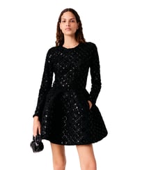 Robe courte en velours strassé Maje