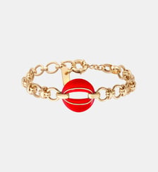 Bracelet chaîne  en métal doré et maillon résine  doré à l'or fin - Masseria Satellite