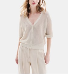 Cardigan miranda - Motif uni - Coupe droite Caroll