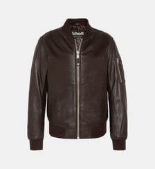 Bomber MA-1 noir, cuir d'agneau Schott
