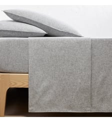 Drap plat en flanelle de coton chambray La Redoute Interieurs