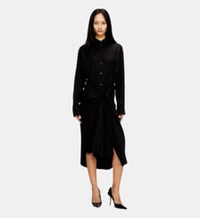 Robe-chemise midi avec détail torsadé Diesel