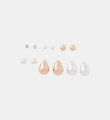 Set de 6 boucles d'oreilles gouttes et boules Balaboosté