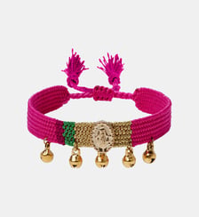 Bracelet en tissu réglable avec cabochon central et pampilles CIPRA Hipanema