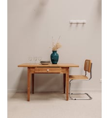 Table de ferme en bois clair Romy N°448- Produit chiné Debongout