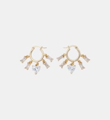 Créoles dorées à bijoux strassés Maje