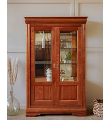 Vaisselier vitré et avec miroir style Louis-Philippe Maximilien N°390- Produit chiné Debongout