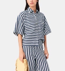 Chemise courte en lin mélangé Maje