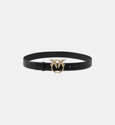 Ceinture en cuir à boucle bijou love birds 2,5 cm Pinko