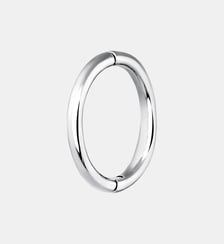 Boucle d’oreille petite à cerceau simple en or blanc 9K Aristocrazy