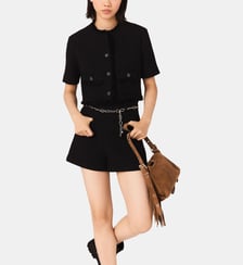 Short en tweed brillant Maje