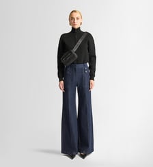 Pantalon noela denim coupe ample Fusalp