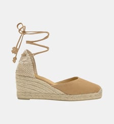 Sandales espadrilles compensées Carino cuir et coton bio
 Castaner