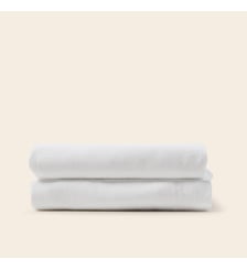 Drap Plat  Satin de coton lavé uni à nouettes Madura