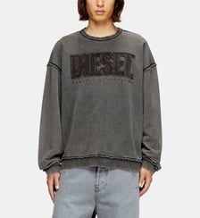 Sweat-shirt en coton avec logo appliqué Diesel