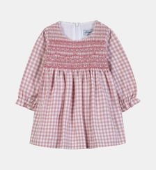 Robe - Blush coton smocks motif vichy Tartine Et Chocolat