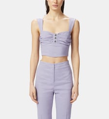 Top court en lin avec boutons Pinko