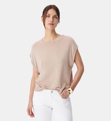 Pull sans manches lurex détails chainettes Ikks