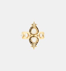 Bague réglable cabochon émail VADJA Hipanema