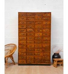 Meuble de métier indien en teck Fernand N°446- Produit chiné Debongout