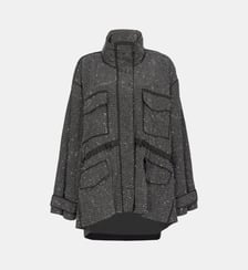 Parka technique avec mini clous effet strass Pinko