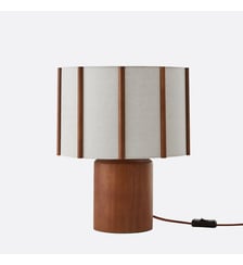 Lampe à poser en hévéa et lin La Redoute Interieurs