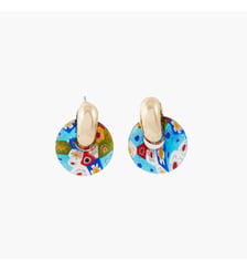 Boucles d'oreilles rondes multicolores Balaboosté