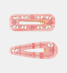 Set de 2 pinces à cheveux roses Balaboosté