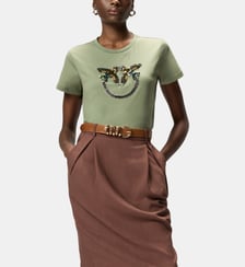 T-shirt avec maxi broderie bijou love birds Pinko