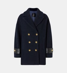 Caban court croisé en laine bouclette Pinko