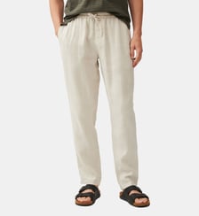 Pantalon droit en lin à taille élastique Resort Rodd & Gunn