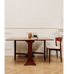 Table à manger à rabats modulable Karla N°1167- Produit chiné Debongout