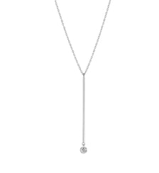 Sautoir MAJORETTE - Diamant 0,20ct - Or blanc 750‰ La Brune & La Blonde
