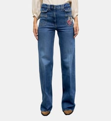 Jean flare à patchs - ANNA Gerard Darel