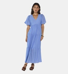 Robe Fluide À Manches Courtes Camille Maison 123