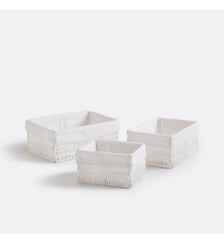 Lot de 3 paniers rectangulaires en papier La Redoute Interieurs