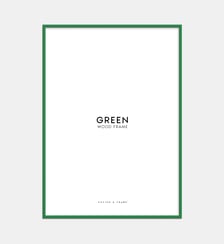 Cadre en bois vert en acrylique Poster & Frame