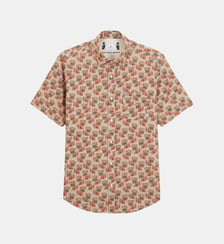 Chemises manches courtes beige avec imprimés Serge Blanco