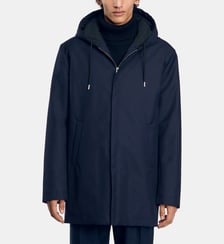 Manteau droit à capuche Sandro