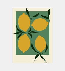 Poster   Green Lemon - The Poster Club x Anna Mörner Poster & Frame