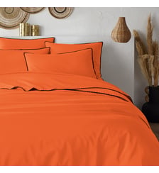 Housse de couette en coton lavé, brodée La Redoute Interieurs
