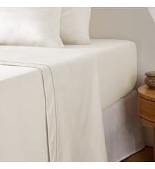 Drap plat uni en satin de coton, 153 fils La Redoute Interieurs