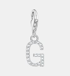 Thomas Sabo Pendentif Charm lettre G avec pierres blanches argent Argent sterling 925 Thomas Sabo
